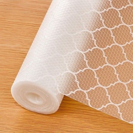 View 1 of  Genreen 11.8 X 118.1 in Shelf Liner Non Adhesive Shelf Liners for Kitchen Cabinets Waterproof Shelf Paper – Durable EVA Cabinet Liners 