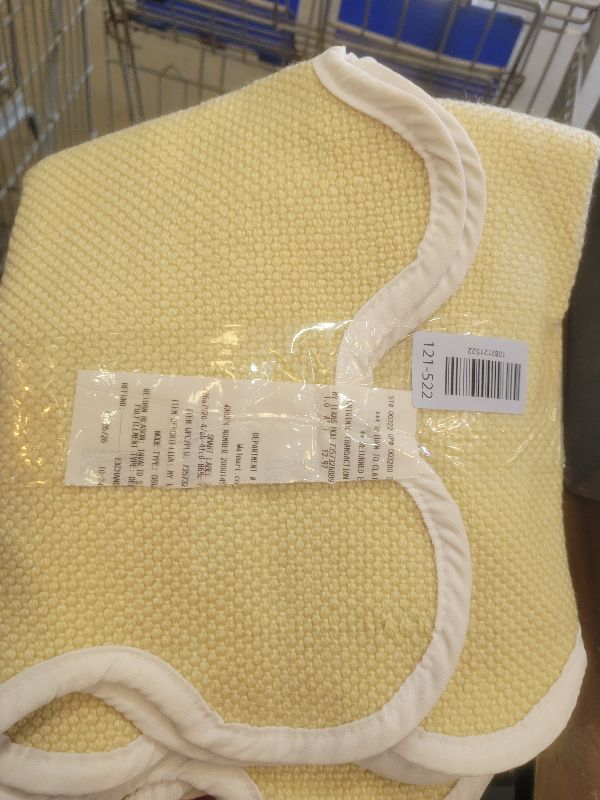 Photo 1 of My Texas House Yellow Scallop Indoor/Outdoor Layering Rug 24 X 38