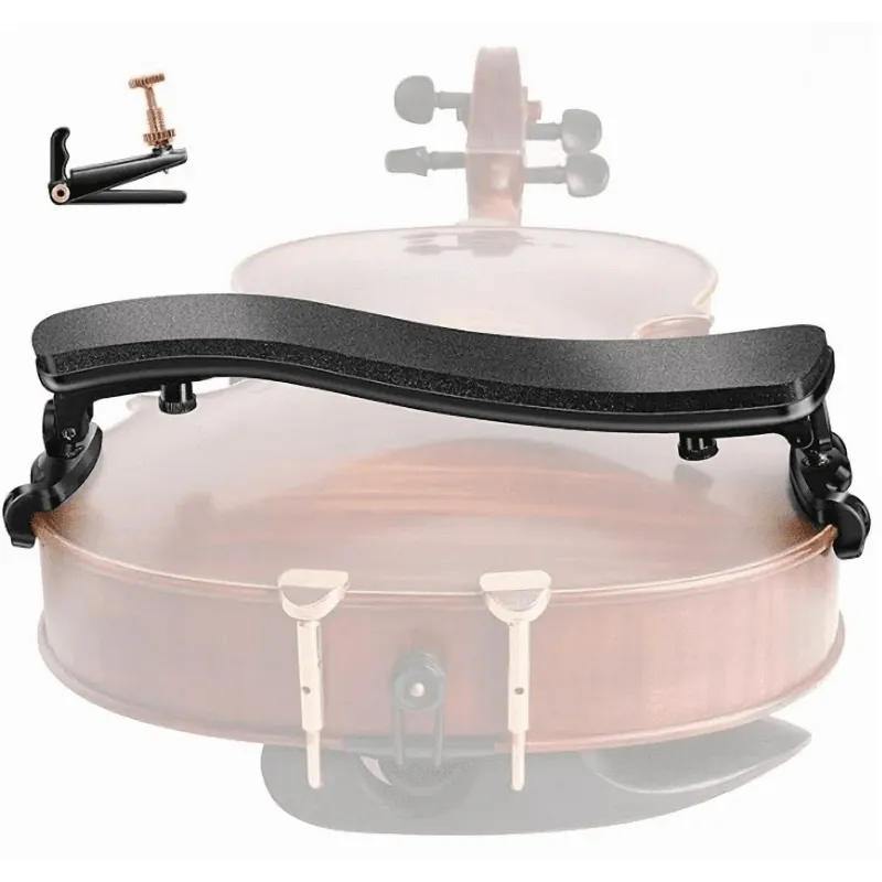 Photo 1 of 1 Pcs Violin Shoulder Rest for 4/4-3/4 Violins, Ergonomic Violin Chin Rest, Collapsible and Height Adjustable Feet, Lightweight and Easy to Install, Comfortable for Violin Practice and Performance