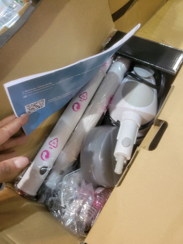 Photo 1 of 10-in-1 Steam Cleaner, Steam Mop & Detachable Handheld Steam Cleaner, 320ml Water Tank, 10s Fast Heating, Portable Steamer for Kitchen, Floor, Tiles, Window, BBQ Grill, Car, Soft White