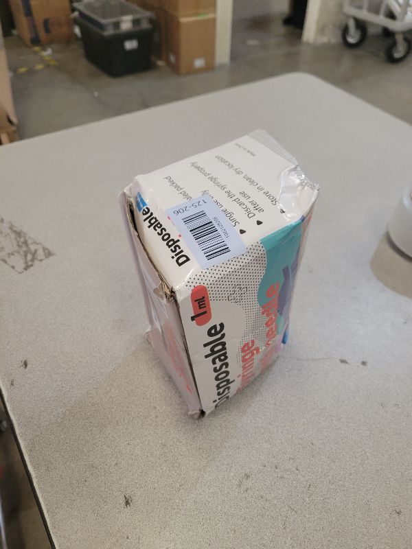 Photo 1 of 1ML Syringe, Lab Supplies Syringes 29G 1/2 Inch with Cover, Individually Wrapped, Pack of 100