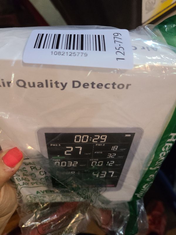 Photo 1 of 16-in-1 Indoor Air Quality Monitor, High-Precision Multi-Parameter Smart Air Quality Tester with HD Real-Time Color Screen, Portable Air Quality Monitor for Home, Office, Cars, School, Bedroom