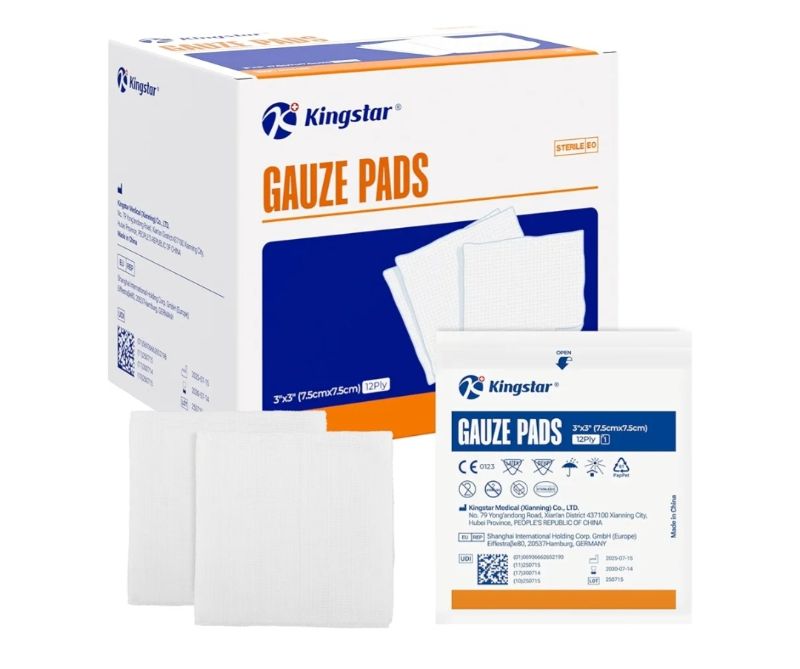 Photo 1 of 
100 Pack Sterile Gauze Pads 3x3 Inch 12-Ply, 100% Cotton Large Gauze Sponges for Wound Care, Highly Absorbent Bulk Hospital-Grade First Aid & Surgical Dressing