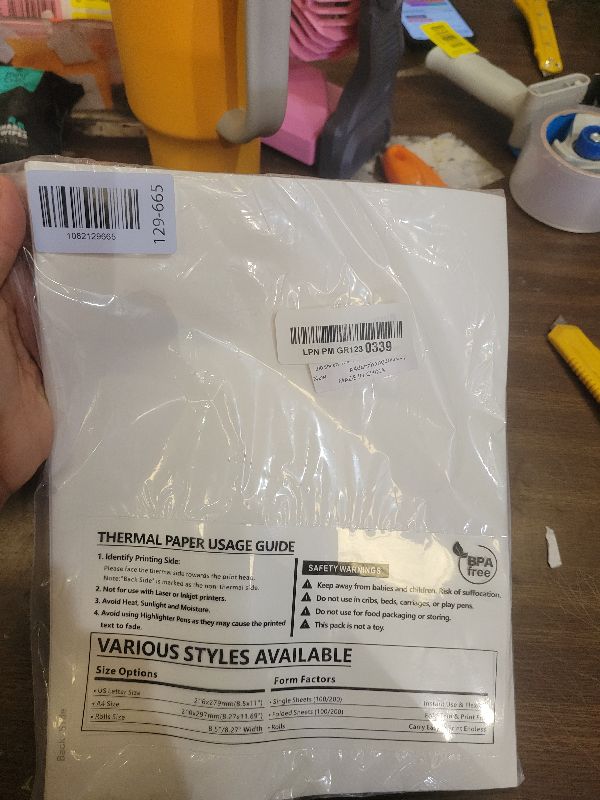 Photo 1 of 100 Sheets Thermal Printer Paper, 8.5''×11'' US Letter Size, Advanced Printing Paper, Thermal Paper Compatible with Brother Letter Portable Printer, Printer Paper for M08F-Letter, M832, M834, MT800