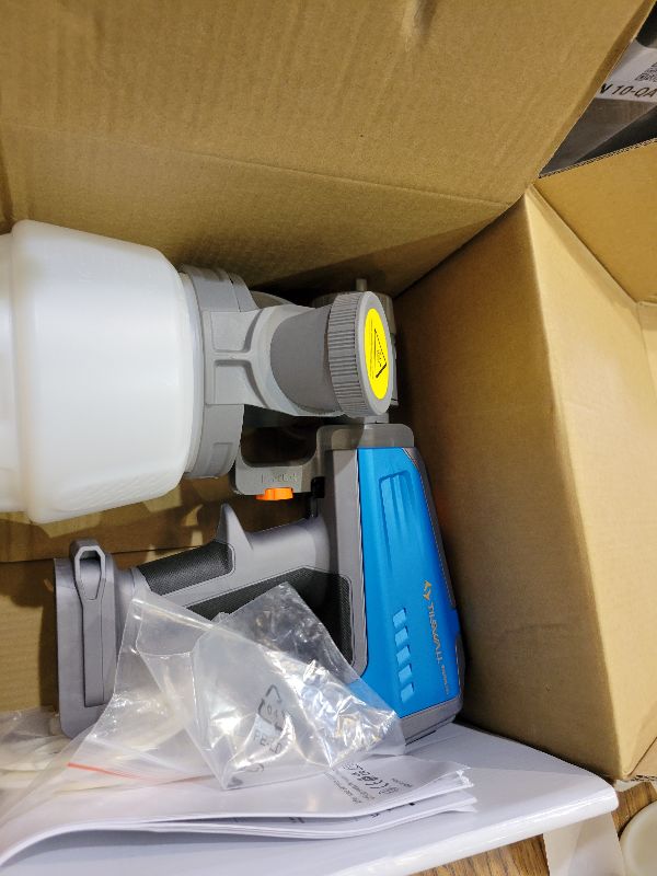 Photo 1 of *BATTERY NOT INCLUDED* Tilswall Brushless Cordless Paint Sprayer Compatible with Dewalt 20V Battery (Battery Not Included), Easy Side-Fill, Electric HVLP Spray Paint Gun for House Painting, Furniture, Cabinets, Outdoor