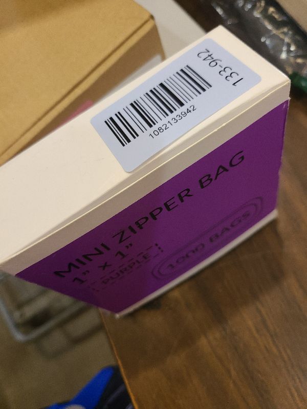 Photo 1 of 1000 Pcs Plastic Zip Bags, Purple 1"x1" Mini Reusable Zipper Sealable Bags For Button, Storage, Screws
