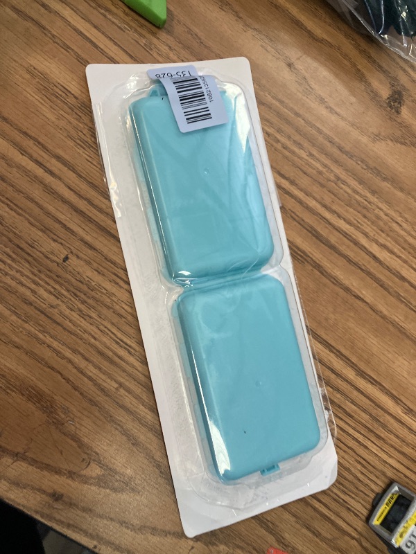 Photo 1 of 14 GRIDS Travel Pill Organizer Box with Labels - Travel Medicine Case Kit - Pocket Daily Pharmacy Container - Travel Medication Holder Dispenser for Fish Oil Vitamin Supplement Storage - Sky Blue