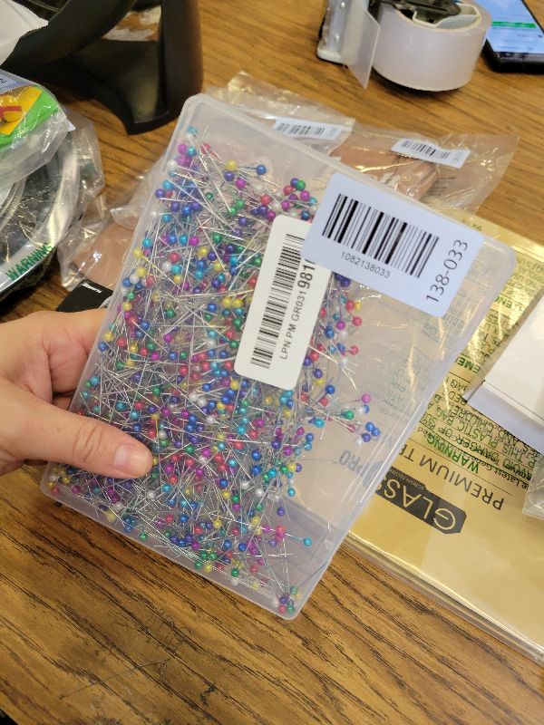 Photo 1 of 1000pcs Sewing Pins Straight Pin for Fabric Colorful Pearlized Ball Head Quilting Pins 1.5inch Multicolor Corsage Stick Pin for Dressmaker Crafts Jewelry DIY Decoration