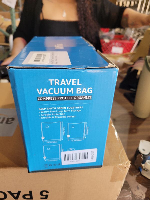 Photo 1 of 15 Packs Vacuum Bags for Travel with Rechargeable Pump, 3 Sizes Vacuum Seal Bags for Clothing, Compression Vacuum Travel Bags for Luggage, Vacuum Packing Bags for Closet Organization