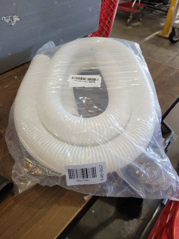 Photo 1 of 1.5" x 59" Pool Hoses for Above Ground Pools – 2-Pack Pool Pump Replacement Hose with 8 Clamps, Compatible with Intex, Coleman, Summer Waves Pool Pumps & Filters (White 2pcs-1.5“)
