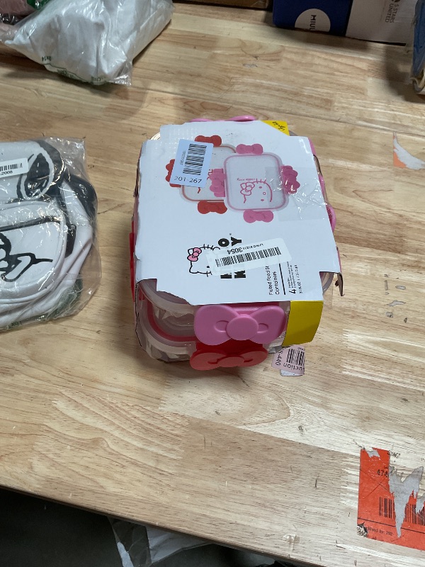 Photo 1 of ***CLASP IS BROKEN***JoyJolt Sanrio Hello Kitty Fluted Glass Food Storage Containers with Lids, 2x Airtight Glass Storage Containers with Lids for Kitchen, Reusable Lunch Meal Prep Container, Cute Hello Kitty Gifts