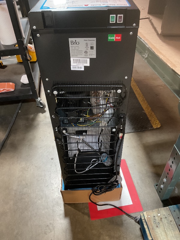 Photo 1 of **FOR PARTS ONLY/ BROKEN*** Brio Bottom Loading Water Cooler Dispenser for 5 Gallon Bottles - 3 Temperatures with Hot, Room & Cold Spouts, Child Safety Lock, LED Display with Empty Bottle Alert, Stainless Steel