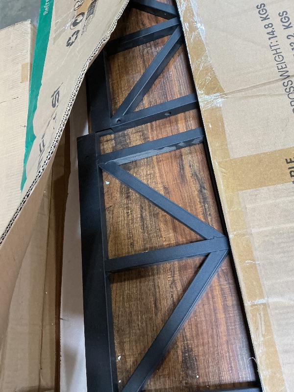 Photo 1 of ***PARTS ONLY***DAMAGED PIECES*** GreenForest Coffee Table with Storage, 43 inch Large Modern Coffee Tables for Living Room, X-Frame Design Farmhouse Coffee Table Space Saving Living Room Tables, Easy Assembly, Walnut