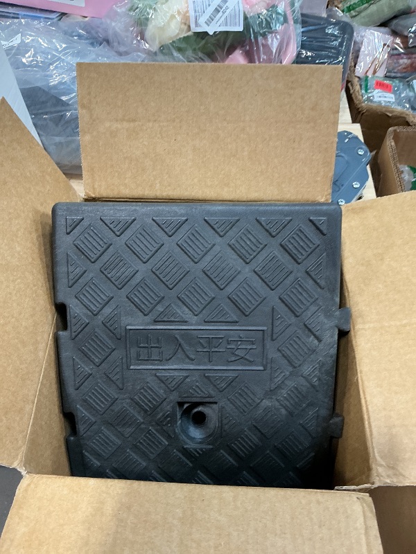 Photo 1 of 2Pack Curb Ramp Black Color, Portable Lightweight Heavy Duty Plastic Driveway Curb Ramps for Low Cars,Motorcycle Ramp,Curb Ramps (5.12" H 19.7" L Two Curb ramps Connected)