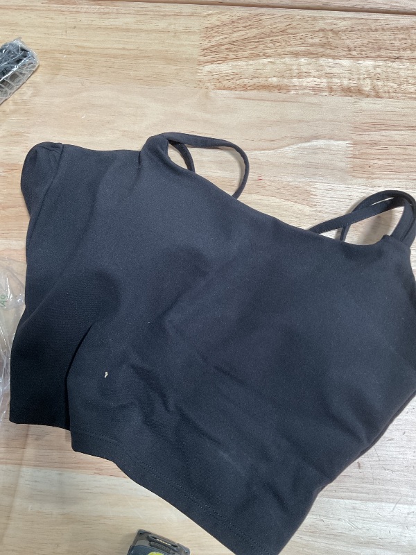 Photo 1 of **RUNS SMALL*** LUYAA Backless Bra for Women Workout Crop Tank Tops with Built in Bra Black Sports Bras Low Back Yoga Gym Top S