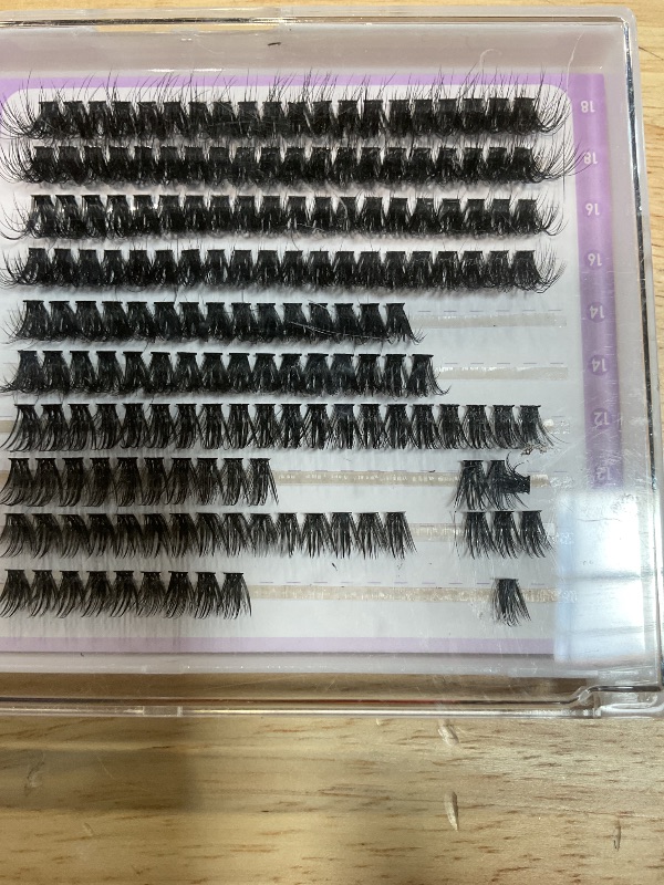 Photo 1 of ((Missing some ))))Fluff Lash Clusters Kit 60D Spiky Fluff Lash Cluster 10-18mm Volume Eyelash Clusters D Curvature Cluster Eyelash Extensions 3D Wispy Lash Clusters DIY Lash Extension Kit Lash Bond and Seal&Tweezers