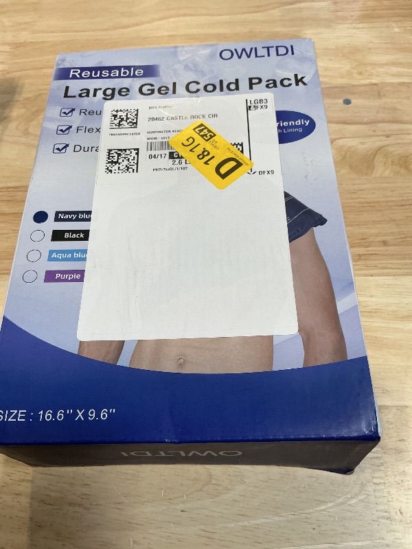 Photo 1 of ***MISSING STRAP*** OWLTDI Ice Packs Soft Flexible Gel Pack for Injuries Reusable Cold Hot Therapy for Shoulder Back Elbow Leg Hip Arm for Pain Relief Surgery Sports Injury 17.5'' x 9.5'' Navy Blue
