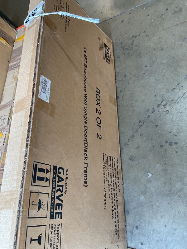 Photo 1 of ** two boxes **Garvee 6 x 8 FT Greenhouse, Greenhouses for Outside, Polycarbonate Greenhouse with Aluminum Frame, Lockable Door and Ajustable Roof Vent for Backyard, Green Houses for Outside Garden Backyard, Patio