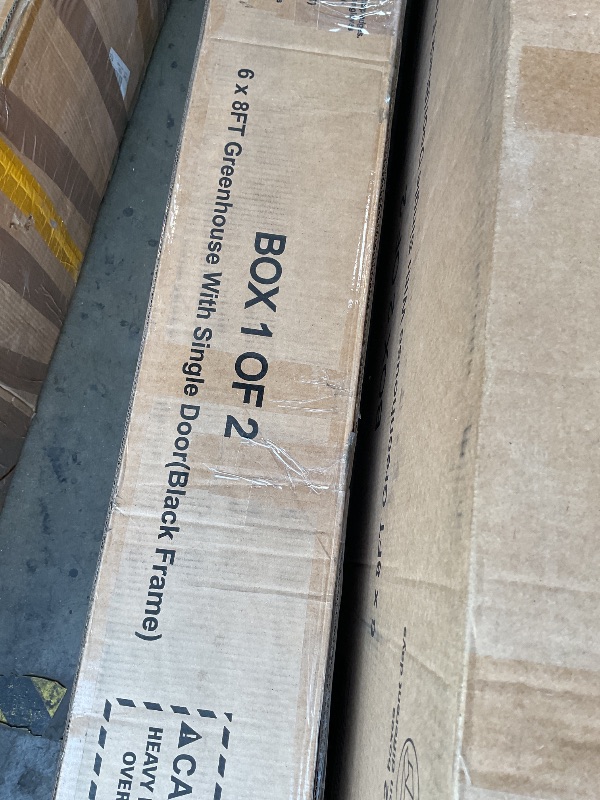 Photo 1 of ** two boxes **Garvee 6 x 8 FT Greenhouse, Greenhouses for Outside, Polycarbonate Greenhouse with Aluminum Frame, Lockable Door and Ajustable Roof Vent for Backyard, Green Houses for Outside Garden Backyard, Patio