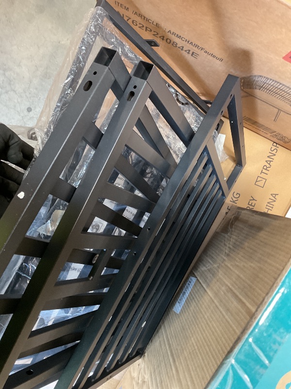 Photo 1 of **SELLING FOR PARTS. METAL FRAMES ONLY.**71 Inch Double Dog Crate Furniture for 2 Dogs, Heavy Duty Wooden Dog Crate TV Stand with 4 Dog Bowls, Dog Kennel Indoor Furniture Sliding Barn Door Design for Extra Large Dogs, Rustic Brown