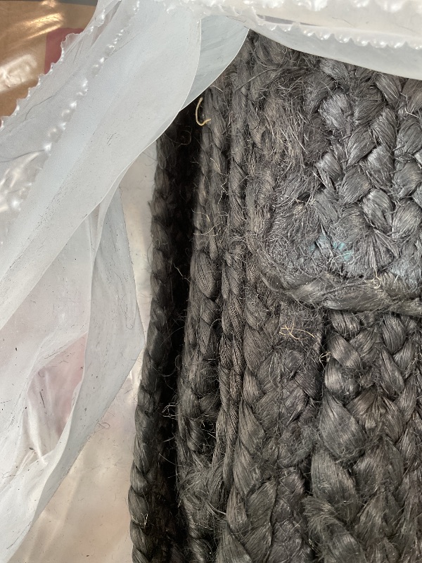 Photo 1 of ** DIRT/SCRAPES**Rigo Chunky Loop Jute Black 10 ft. x 14 ft. Area Rug