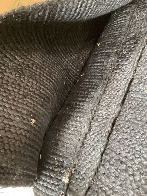 Photo 1 of ** DIRT/SCRAPES**Rigo Chunky Loop Jute Black 10 ft. x 14 ft. Area Rug