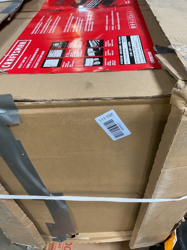 Photo 1 of ** color is red. Top corner bend damage **.**CRAFTSMAN Rolling Tool Chest with Drawers, Rolling Tool Box Utility Cart, Power Outlets and USB Port, Locking Steel Storage Cabinet, 4 Drawers, Supports up to 700 lbs., Red (CMST98276RB)