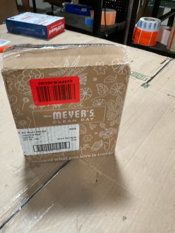 View 3 of ***BOTTLES DAMAGED SLIGHTLY LEAKED. **** MRS. MEYER'S CLEAN DAY Liquid Dish Soap, Iowa Pine Scent, 16 Fl Oz Bottle - 3 Pack