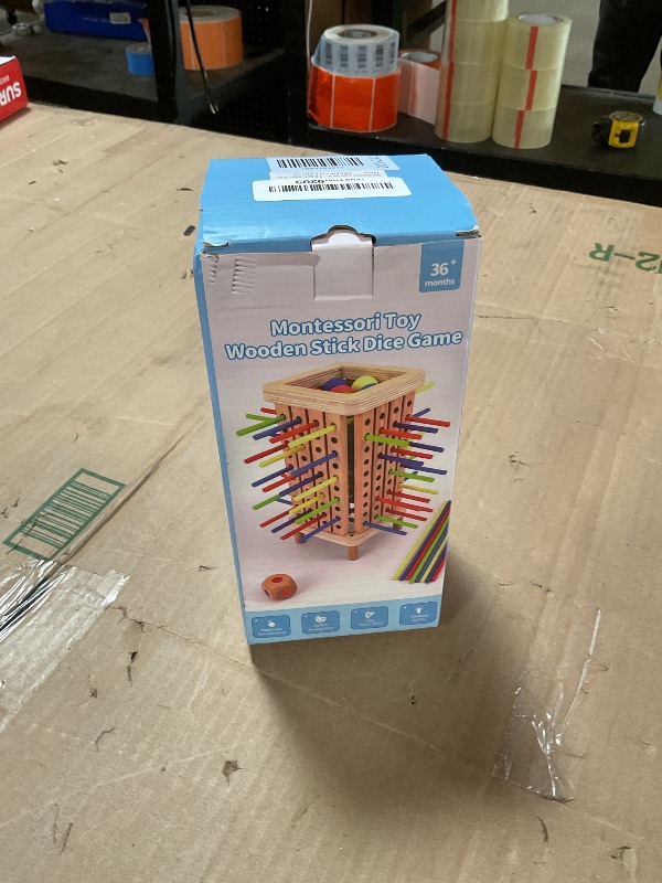Photo 1 of ***FOR PARTS /BROKEN*** Pinshoon Montessori Game Wooden Board Game, Multiplayer for Kids 4-8, Math Educational, Fine Motor Skill Toy for Girls Boys, Classic Fun Games for Age 3 4 5 6 7 8 Girls Boys Gifts