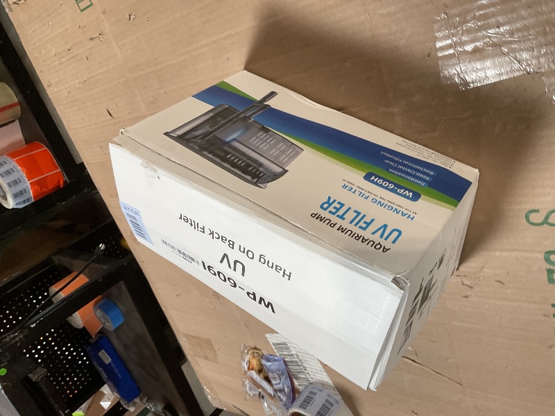 Photo 1 of ***HAS DAMAGE (TAPED TOGETHER)*** Large Hang on Back Aquarium Filter 264GPH for 20-75 Gal Fish Tank, w/ U-V Light Surface Skimmer 13-Stage Green Killing Deodorization Machine Saltwater Freshwater Crystal Clear Suspension Oxygen