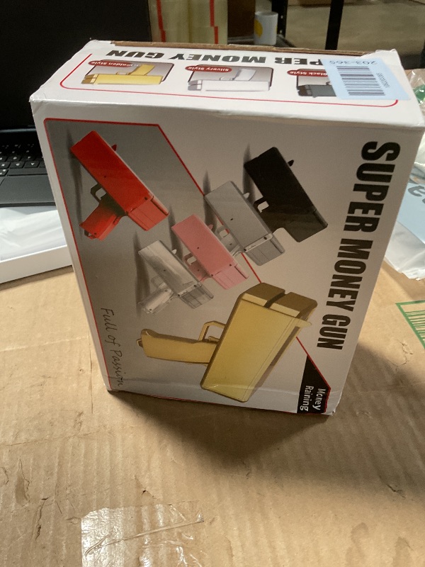Photo 1 of ***NO MONEY ** Sopu Make it Rain Money Gun Paper Playing Spary Money Toy Gun, Prop Money Gun Cash Gun Toy Party Supplies (Metallic Gold)