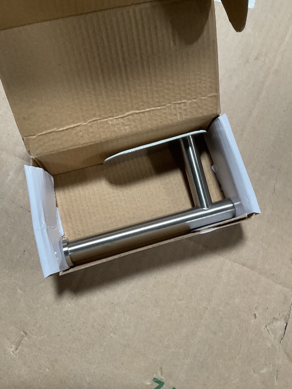 View 2 of **NO HARDWARE*** NearMoon Toilet Paper Holder Self Adhesive, Premium Thicken SUS304 Stainless Steel Rustproof Adhesive Toilet Roll Holder no Drilling for Bathroom, Kitchen, Washroom (1 Pack, Brushed Nickel)