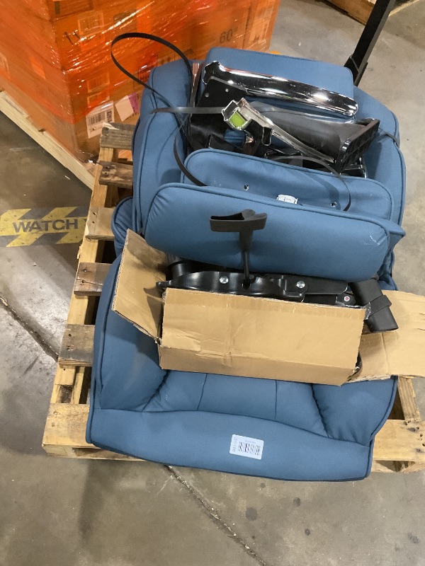 View 2 of ** DIRT FROM TRANSPORT**Efomao Big & Tall Executive Office Chair with Footrest - 400lbs Heavy Duty High Back PU Leather Desk Chair, Modern Ergonomic Reclining Computer Chair, Blue