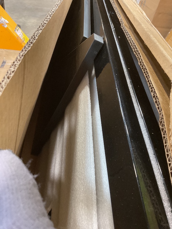 Photo 1 of **2 BOXES***Bellemave Full Size Loft Bed with Desk and Shelves, Metal loft bedframe with Storage Iron Networks, Black