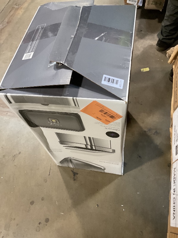 Photo 1 of **DIRT**simplehuman Rectangular Step Can, 45L / 12 Gallon Kitchen Trash Can, Liner Rim System, Liner Pocket®, 150,000-Step Pedal, Lid Shox® Silent Close, Brushed Stainless Steel with Grey Plastic Lid