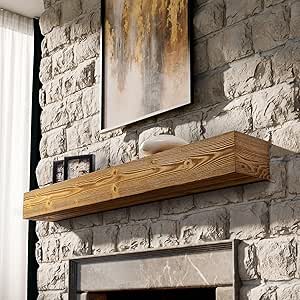 View 1 of 
Click to see full view
 

 

 

 

 

 

 
2+
BoscoMondo Fireplace Mantel, Wall-Mounted 66 inch Floating Shelf for Wall, Tv Shelf, Rustic Shelf - 8x6x66 Aged Oak