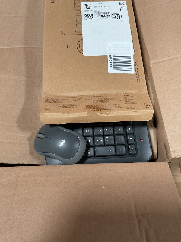 Photo 1 of **MISSING USB DONGLE*** Logitech MK540 Advanced Wireless Keyboard and Mouse Combo for Windows, 2.4 GHz Unifying USB-Receiver, Multimedia Hotkeys, 3-Year Battery Life, for PC, Laptop