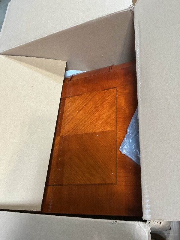 Photo 1 of **MINOR DAMAGE TO CORNERS*** LITTLE TREE Wood End Table with 2 Drawers Sofa Side Table, No Assembly Required Vintage Slim Nightstand Bedside Table for Bedroom