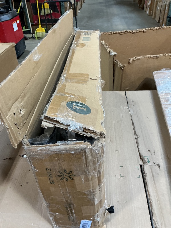 Photo 1 of ***PARTS ONLY***NON FUNCTIONAL***Zinus Joseph 14 Inch Platform Bed Frame, Wood Slat Support, No Box Spring Needed, Eco Friendly WonderBox(TM) Packaging, Easy Assembly, Black, Twin