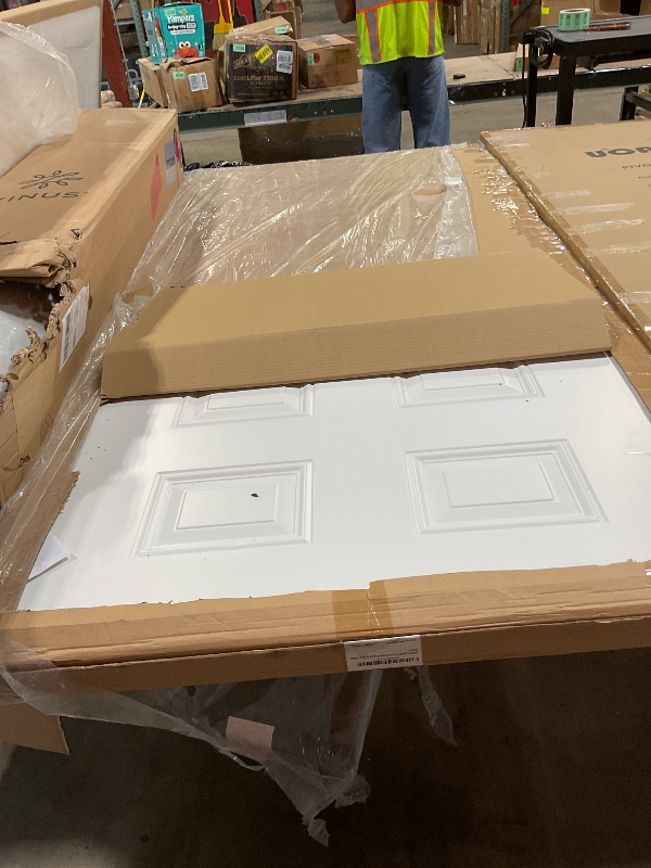 Photo 1 of ** MINOR SCRATCHES ***JUBEST 36"x80" Steel Front Door,Premium 6-Panel White Primed Exterior Door Slab with Lockset Hole,Energy Efficient Polyurethane Core for Sound & Thermal Insulation,Reversible Handing, Ready to Paint