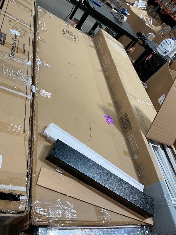 Photo 1 of **BOX 1 OF 2 MISSING BASE PIECE*** Alpine Corporation Mirror Waterfall Fountain with Stones and Lights - Zen Indoor/Outdoor Decor for Office, Living Room, Patio, Entryway - 72 Inches