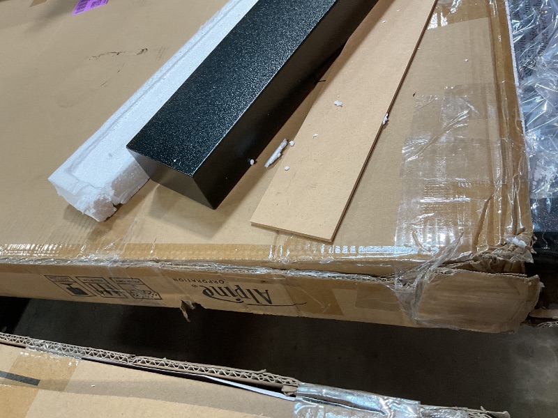 Photo 1 of **BOX 1 OF 2 MISSING BASE PIECE*** Alpine Corporation Mirror Waterfall Fountain with Stones and Lights - Zen Indoor/Outdoor Decor for Office, Living Room, Patio, Entryway - 72 Inches