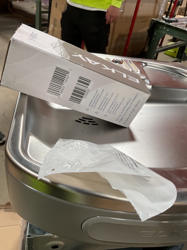 Photo 1 of ***FOR PARTS ONLY/ DAMAGED (BROKEN)*** Elkay LZSTL8WSLK Filtered Bi-Level Fountain & EZH2O Bottle Filler, Lt. Gray 120V