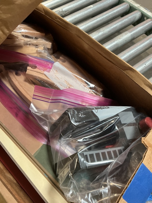 Photo 1 of ***FOR PARTS ONLY/ HEAVILY DAMAGED PIECES / MISSING PIECES*** Tiny Land Large Wooden Train Table (47.9”x35.2”), 104PCS Train Set, 3 Storage Bins, Activity Playset for Kids Ages 3+