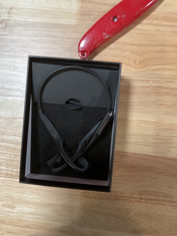 Photo 1 of ***HAS POOR AUDIO LATENCY*** Meetings Open-Ear Headphones with Rotatable Noise-Canceling Boom Mic, Bone Conduction Bluetooth 5.4 Headphones with One-Touch Mute&Magnetic Charging for All-Day Use, Perfect for Driving Learning(Inky