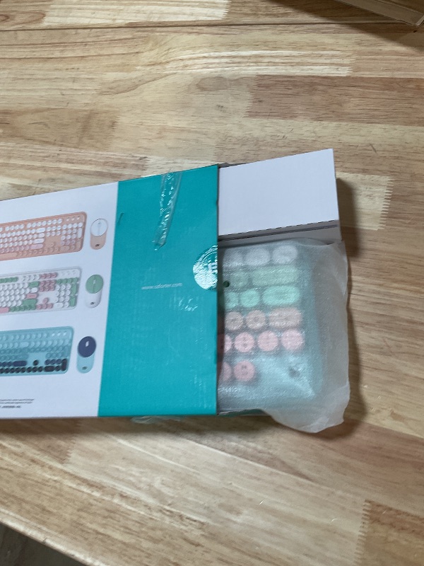 Photo 1 of ***PARTS ONLY***DAMAGED***
Wireless Keyboard and Mouse Combo, 2.4GHz Colorful Cute Round Keycaps Keyboard for Office Computer PC Desktops Laptop (104 Keys Light Blue)
