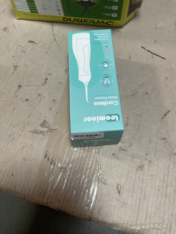 Photo 1 of ***USED***Leominor Water Flosser Pick for Teeth, 300ML Portable Oral Irrigator Upgraded Tank Removable,IPX7 Waterproof, Rechargeable Travel Teeth Cleaner, Professional Electric Flossing Machine (Pink)