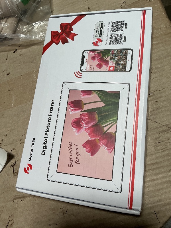 Photo 1 of ***ISSUES FUNCTIONING/ STALLS AFTER FEW MINS*** Frameo 10.1" Digital Picture Frame with 32GB Memory WiFi Electronic Photo Frame Wood 1280 x 800 IPS Touch Screen Auto-Rotate Slideshow Wall Mountable Share Photos/Video Remotely Anywhere