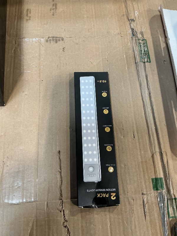 Photo 1 of 10.5" Under Cabinet Lighting, Wireless Motion Sensor Light Indoor with 3 Color Temps, Magnetic Closet Light, Dimmable Led Light, Rechargeable Under Counter Lights for Kitchen, Bedroom, Stair, 2 Pack