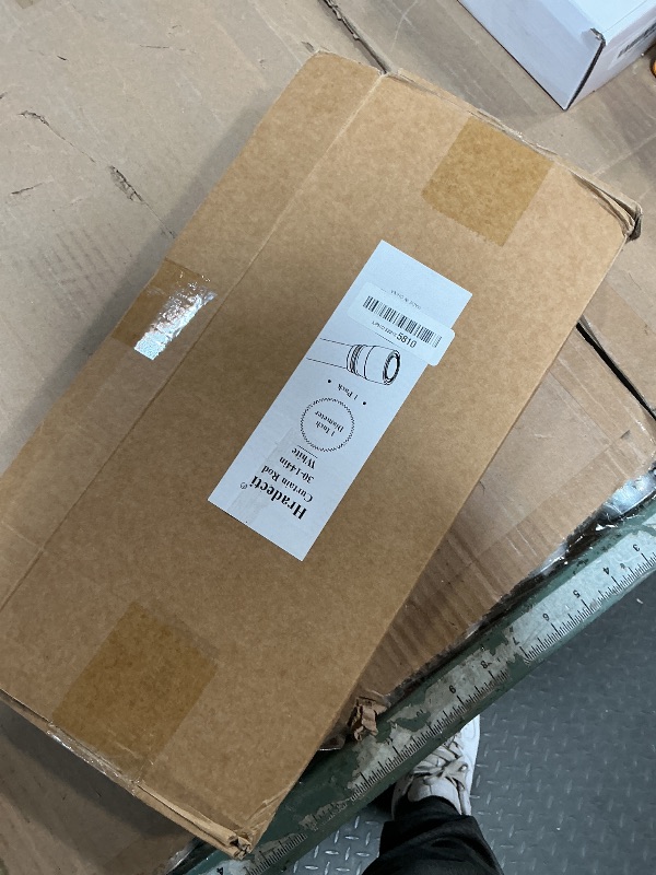 Photo 1 of 1” Diameter Curtain Rods Itself is 30 to 144 inch 1 Pack Fit 30-142 inch, 66 to 120 inch Window with Heavy Duty Adjustable Rod Matte White Splicing Metal Extra Long Curtain Rod for Windows